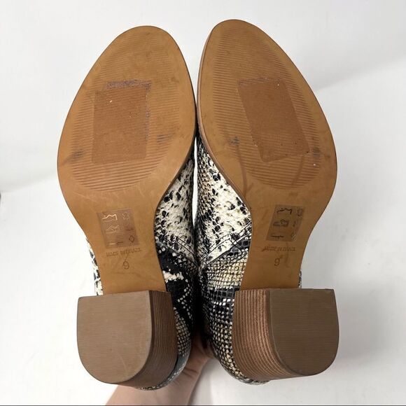 Madewell Snake Leather Embossed Ankle Boot Size 9 - Picture 9 of 10